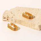 18k Triple Layer Hoop Earrings