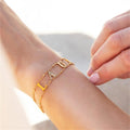 Personalized Double Chain Initial Bracelet