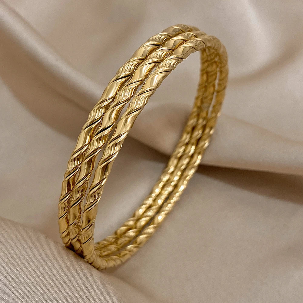 3PC Twisted Bangles