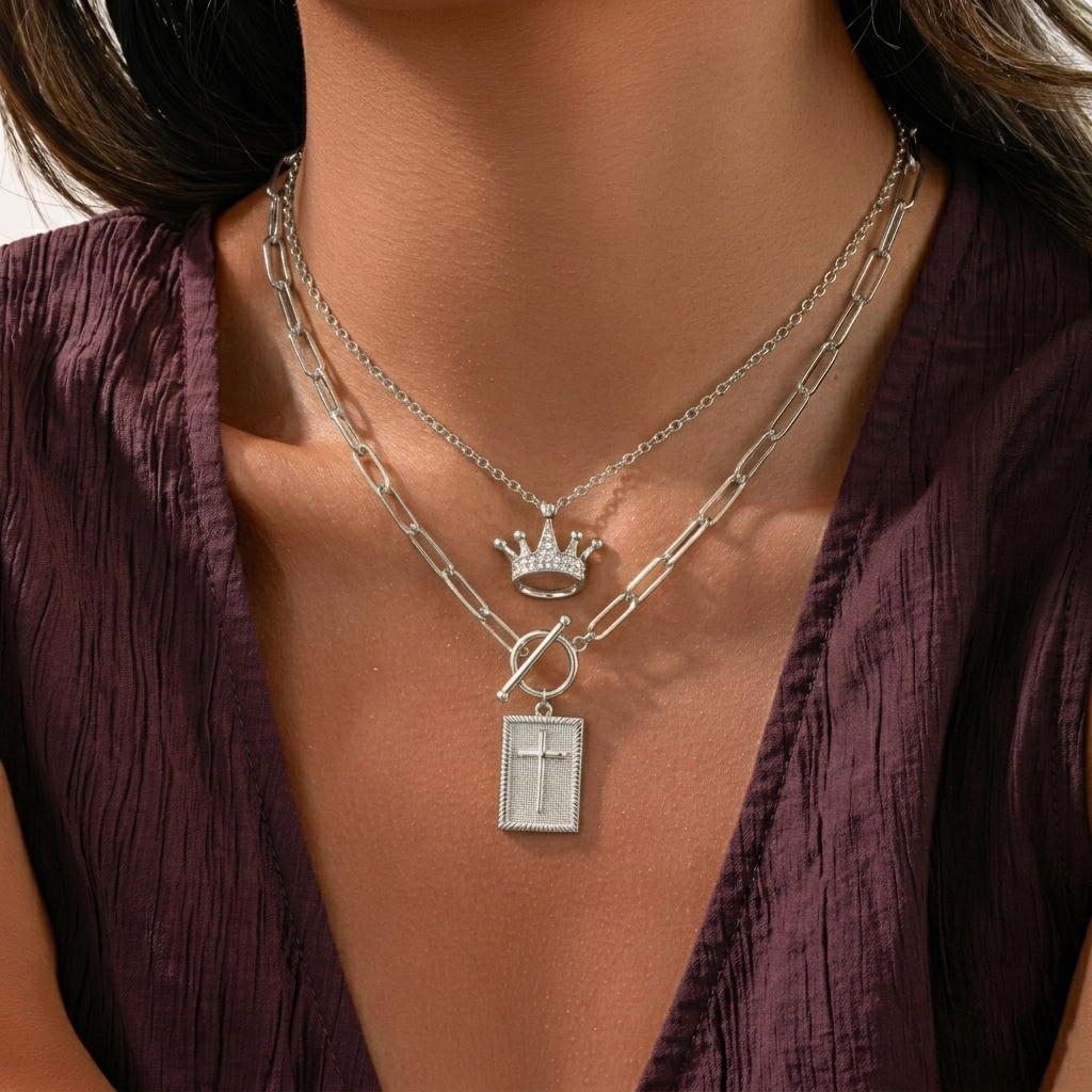 2PC Jesus Is King Necklaces