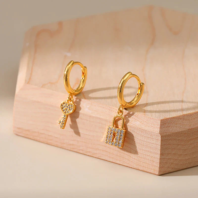 Lock & Key Earrings