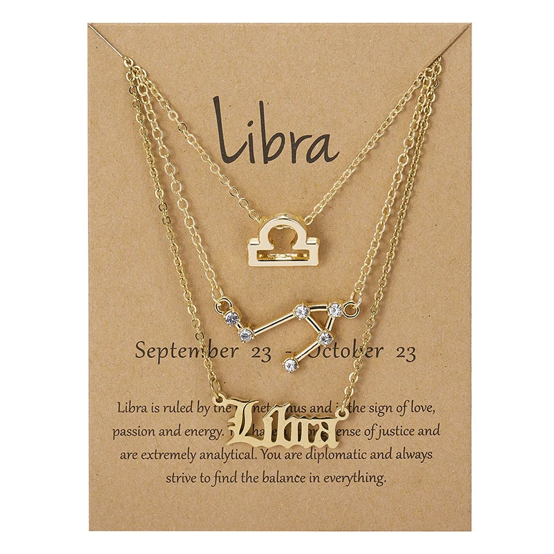 3PC Zodiac Necklaces