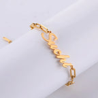 Paperclip Name Bracelet