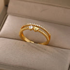 Double Heart Ring