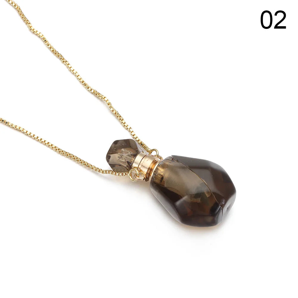 Crystal Perfume Bottle Necklace