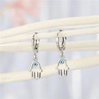 Hollow Evil Eye Hand Earrings