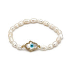 Evil Eye Pearl Bracelets