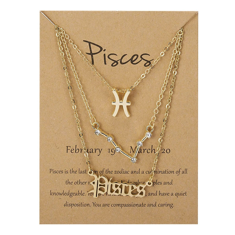 3PC Zodiac Necklaces