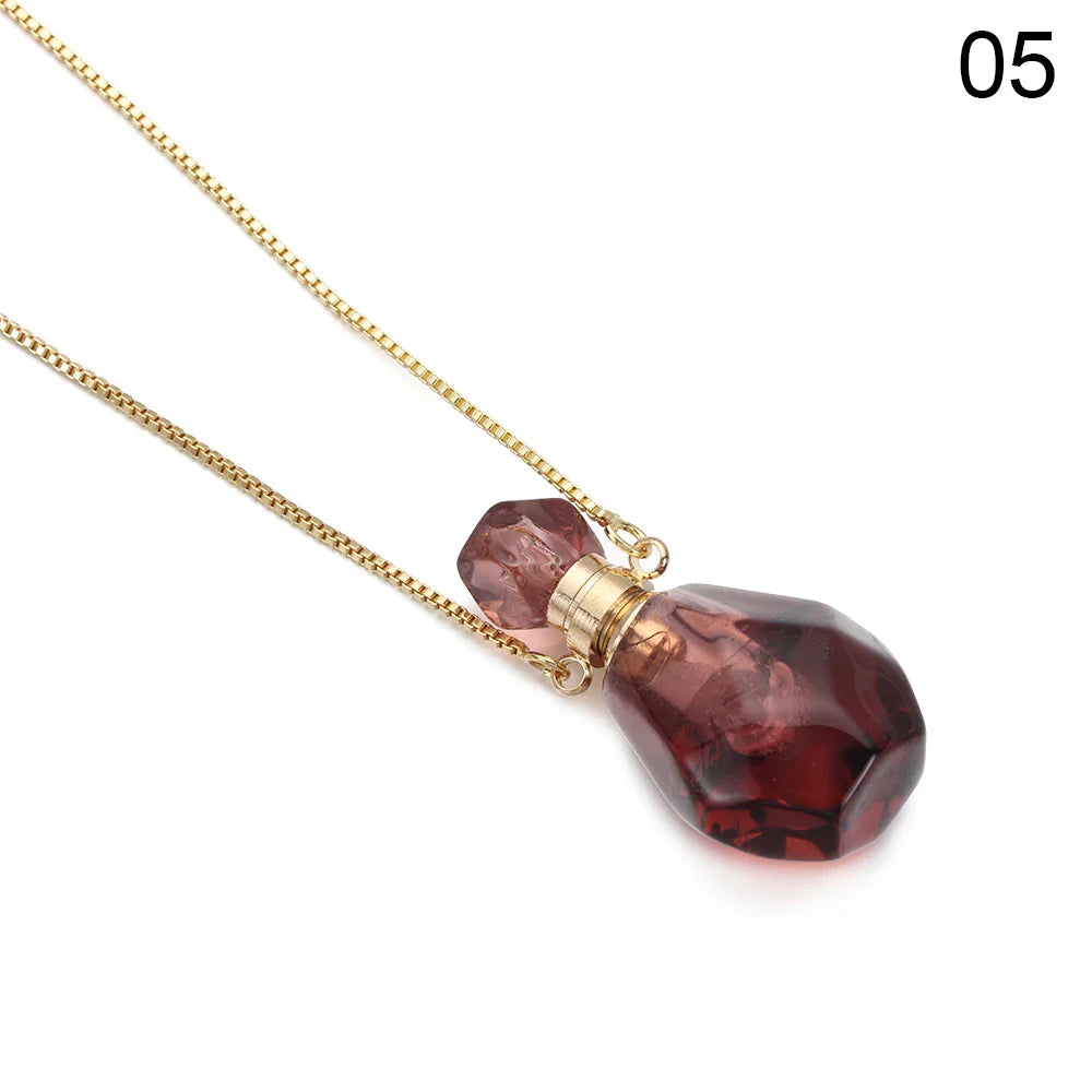Crystal Perfume Bottle Necklace