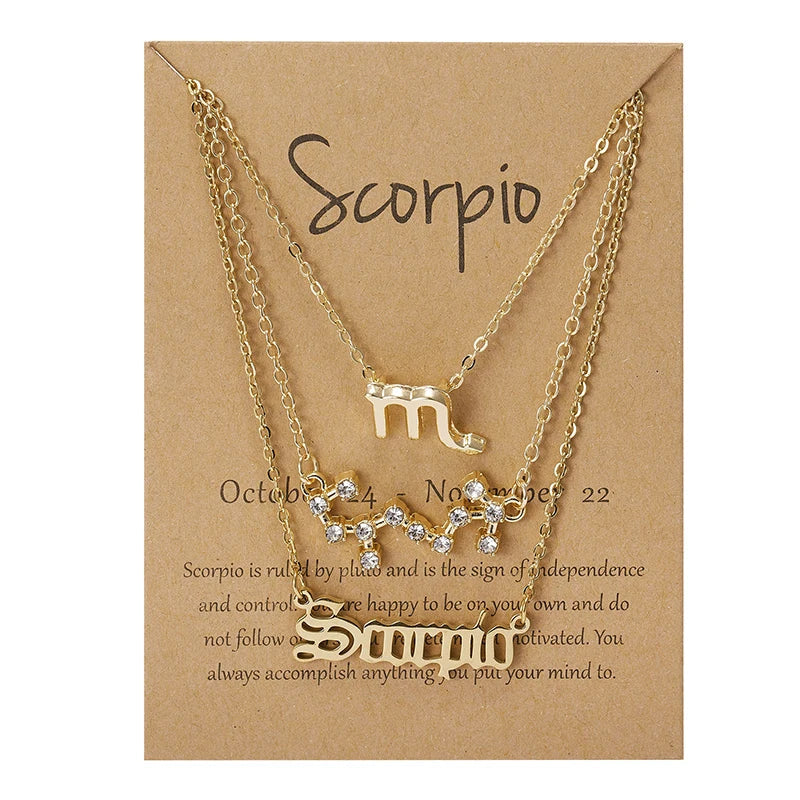 3PC Zodiac Necklaces