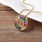 Colorful Diamond Initial Necklace