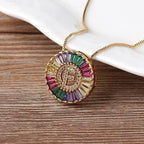 Colorful Diamond Initial Necklace
