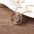 Colorful Diamond Initial Necklace