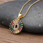 Colorful Diamond Initial Necklace 2.0