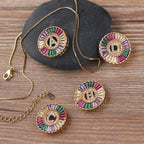 Colorful Diamond Initial Necklace
