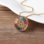 Colorful Diamond Initial Necklace