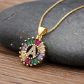 Colorful Diamond Initial Necklace 2.0