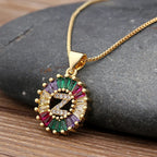 Colorful Diamond Initial Necklace 2.0