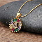 Colorful Diamond Initial Necklace 2.0