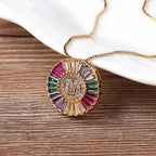 Colorful Diamond Initial Necklace