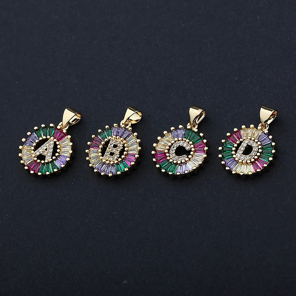 Colorful Diamond Initial Necklace 2.0