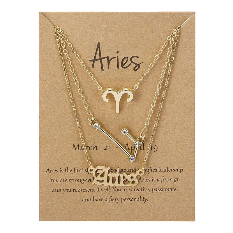 3PC Zodiac Necklaces