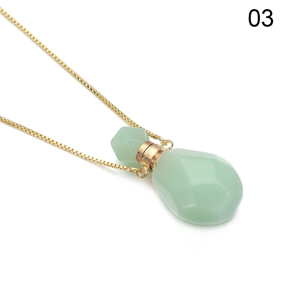 Crystal Perfume Bottle Necklace