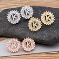 Diamond Initial Stud Earrings