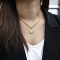 Round Dial Initial Necklace