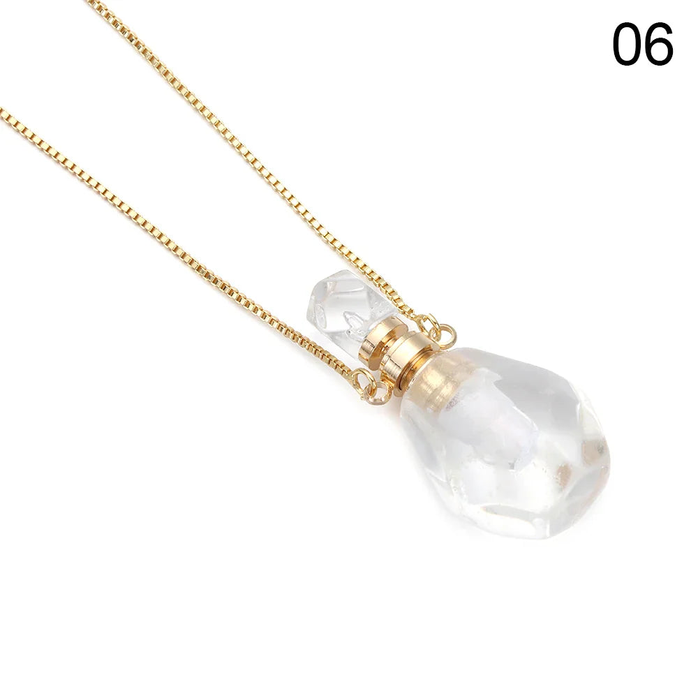 Crystal Perfume Bottle Necklace