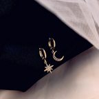 Star and Moon Earrings