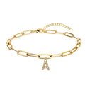 Paperclip Initial Bracelet