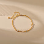 18k Minimal Gem Bracelet
