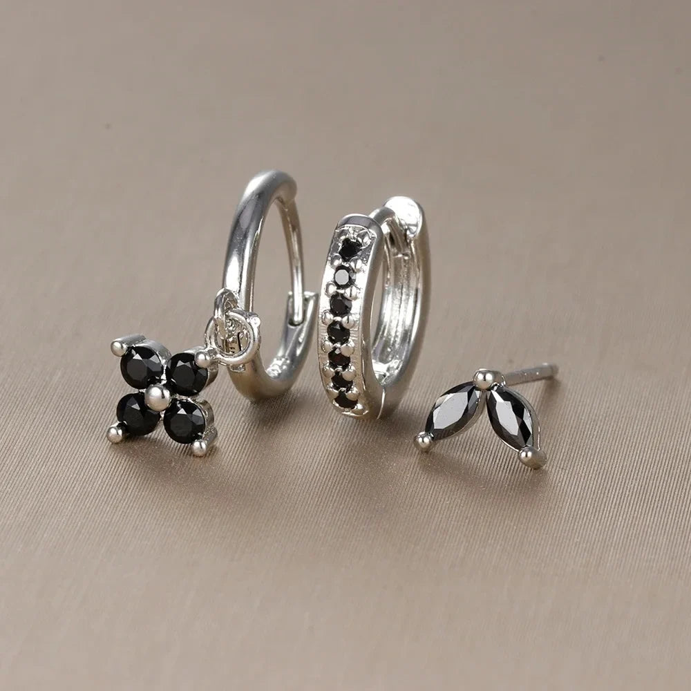 3PC Hoop Earring Set