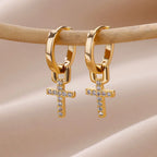 Cross Dangle Earrings
