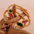 18k Irregular Stone Twig Bracelet
