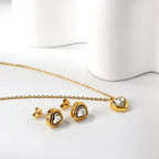 Heart Charm Earring & Necklace