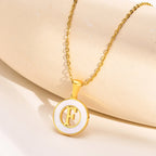 Coin Initial Necklace