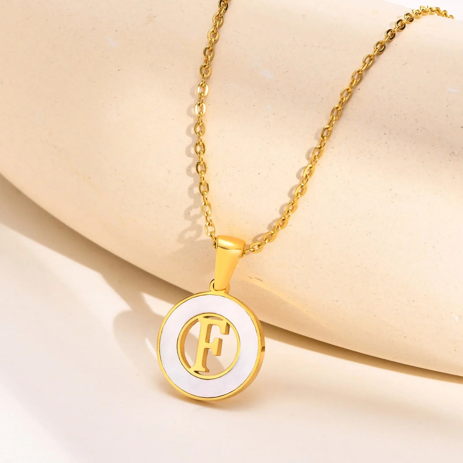 Coin Initial Necklace