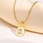Coin Initial Necklace