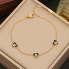 Evil Eye Heart Bracelet