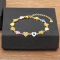 Evil Eye Heart Charm Bracelet