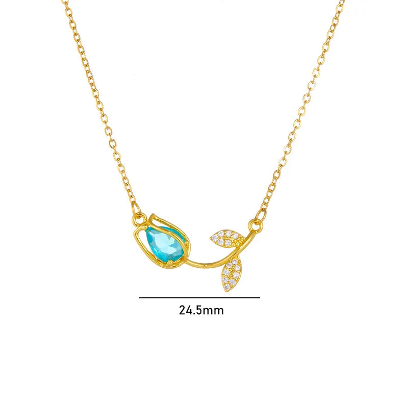 Crystal Tulip Necklace