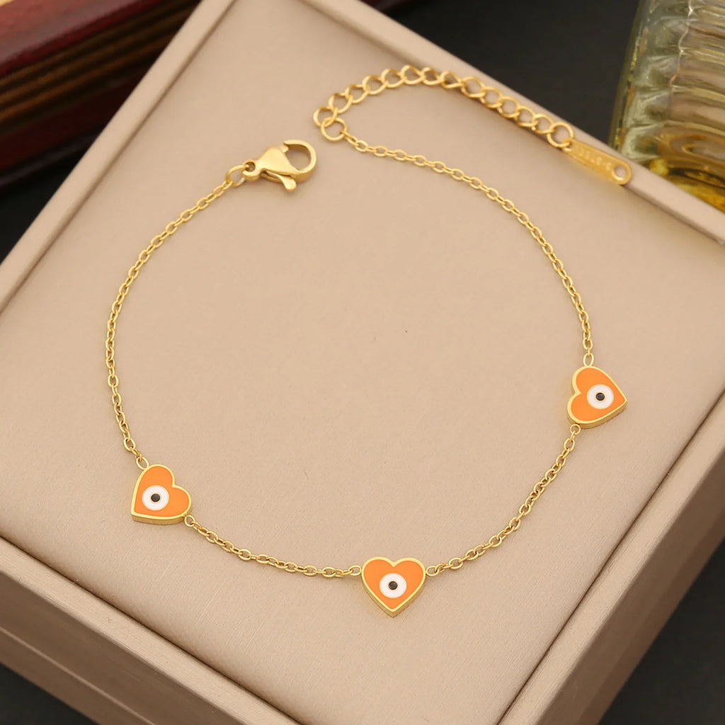 Evil Eye Heart Bracelet