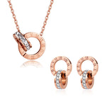 Roman Numeral Necklace & Earrings