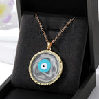 Round Pendant Evil Eye Necklace