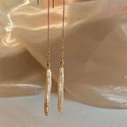 Long Pearl Tassel Earrings
