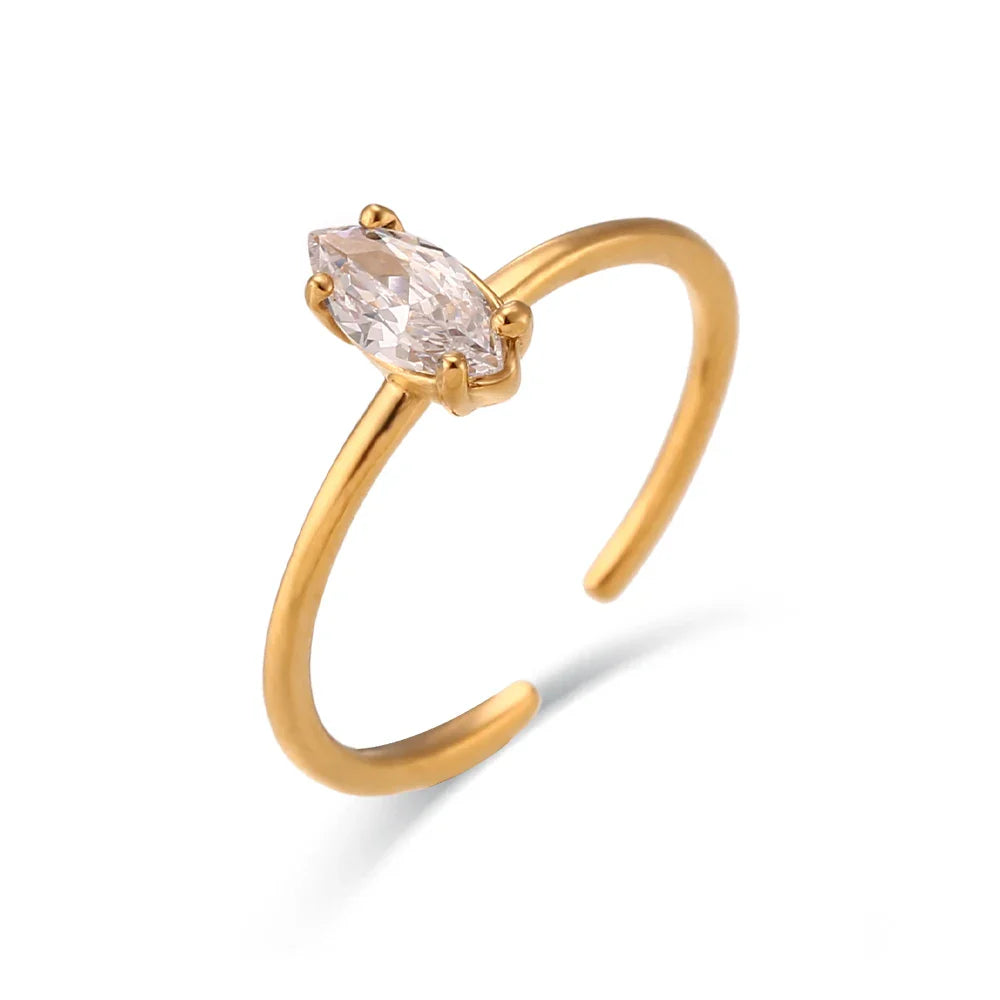 Minimalist Crystal Rings