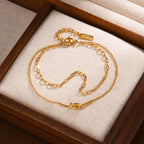 18k Double Layer Knot Bracelet