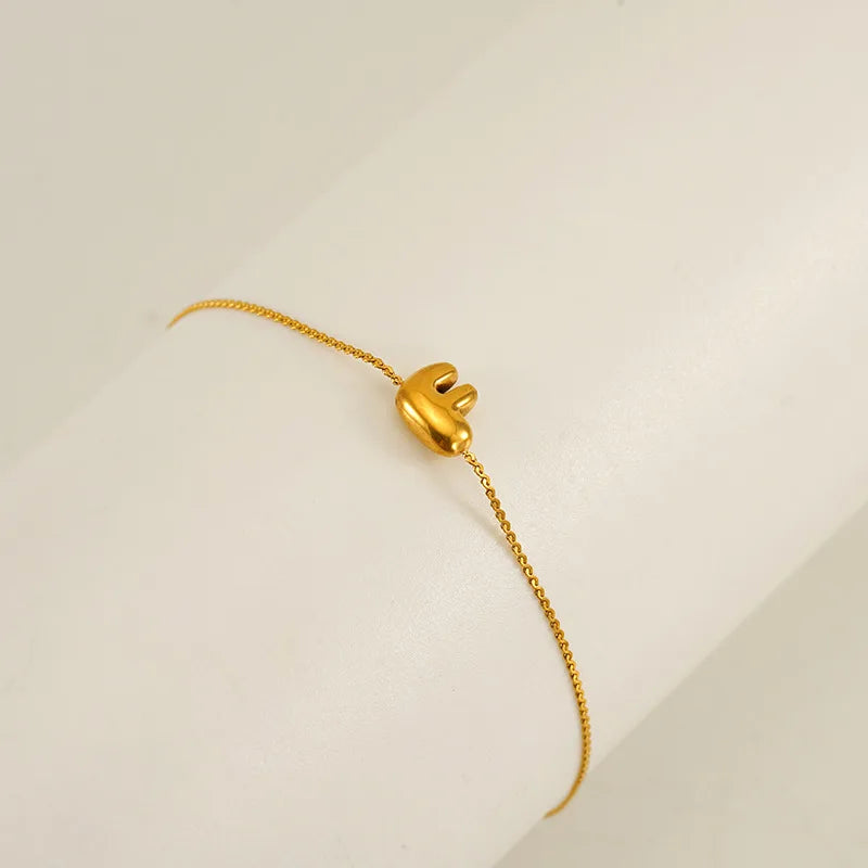 Dainty Bubble Initial Bracelets